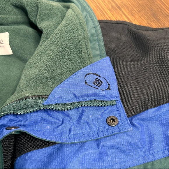 Vintage Columbia Powder Keg Ski Jacket Blue Green Mens Large w/ Coat Insert Warm - Picture 2 of 16